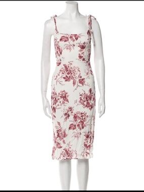 Reformation Floral Print Midi Dress EUC size small - 100% viscose
